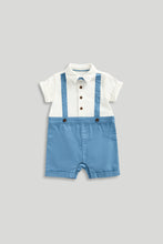 Load image into Gallery viewer, Mothercare Mock Shirt Shorts and Braces Romper
