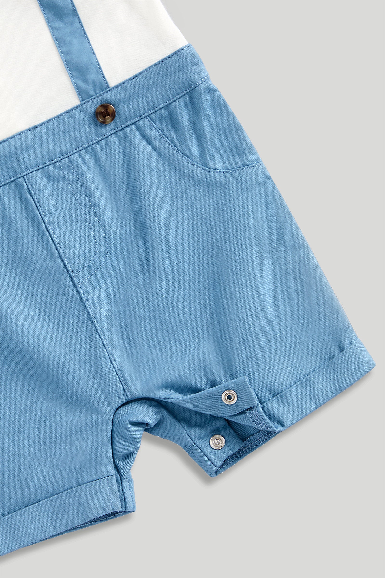 Mothercare Mock Shirt Shorts and Braces Romper