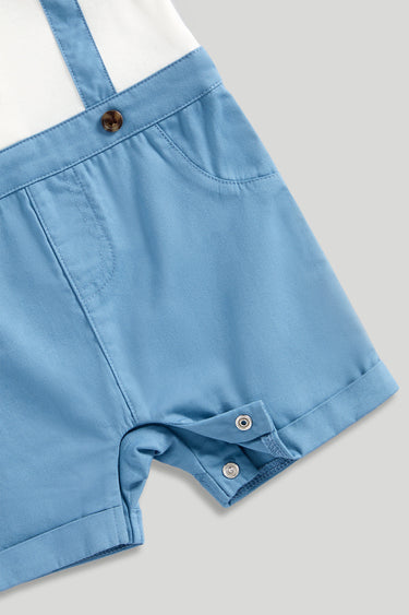 Mothercare Mock Shirt Shorts and Braces Romper