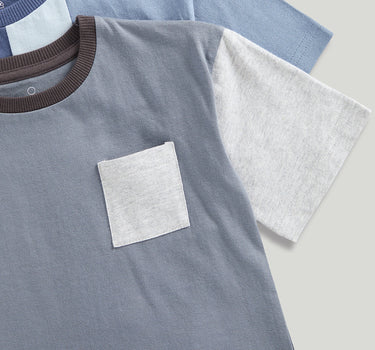 Mothercare Grey and Blue Short Pyjamas - 2 Pack