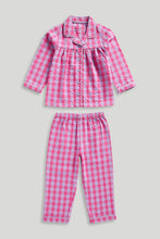 Load image into Gallery viewer, Mothercare Pink Check Woven Pyjamas

