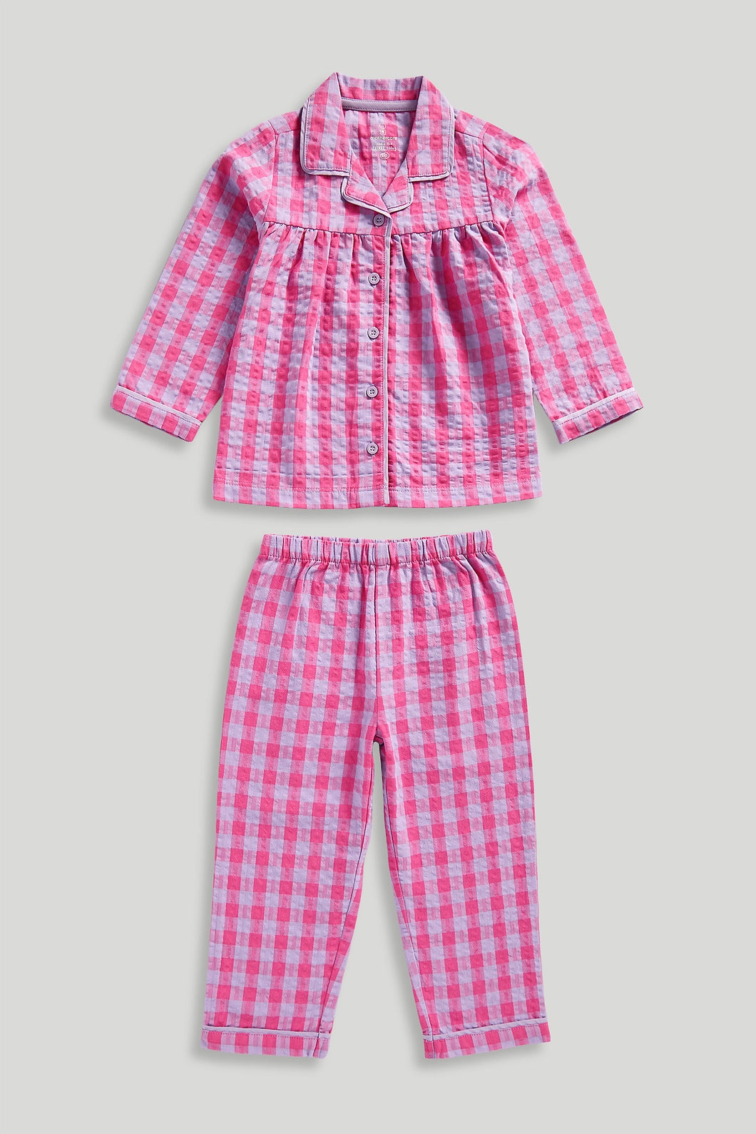 Mothercare Pink Check Woven Pyjamas
