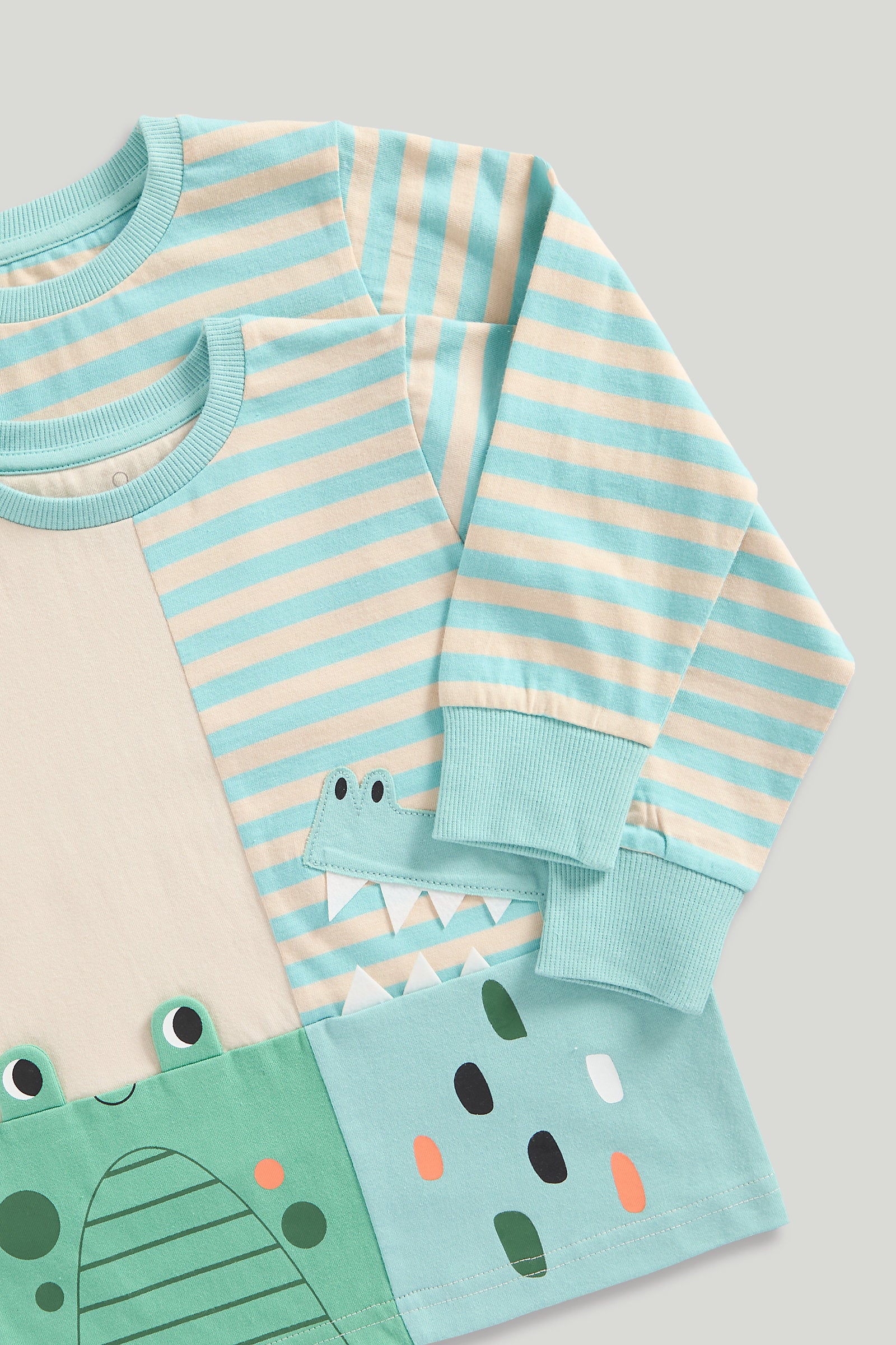 Mothercare Frog and Croc Short Pyjamas - 2 Pack