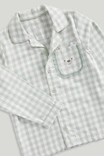 Load image into Gallery viewer, Mothercare Green Gingham Woven Pyjamas
