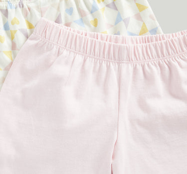 Mothercare Girl Heart Tile Shortie Pyjamas - 2 Pack