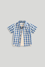 Load image into Gallery viewer, Mothercare Gingham Shirt and T-Shirt Set
