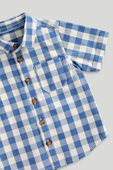 Mothercare Gingham Shirt and T-Shirt Set