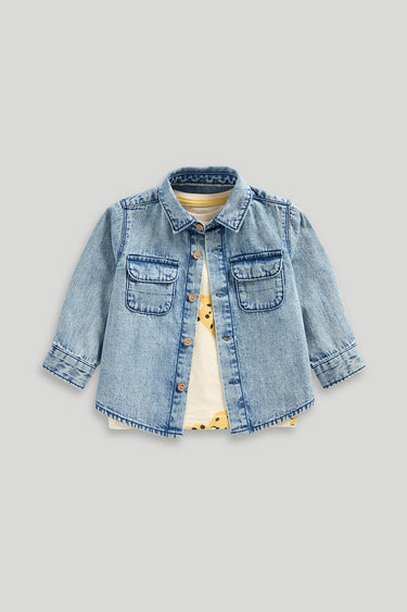 Mothercare Denim Shirt and T-Shirt Set