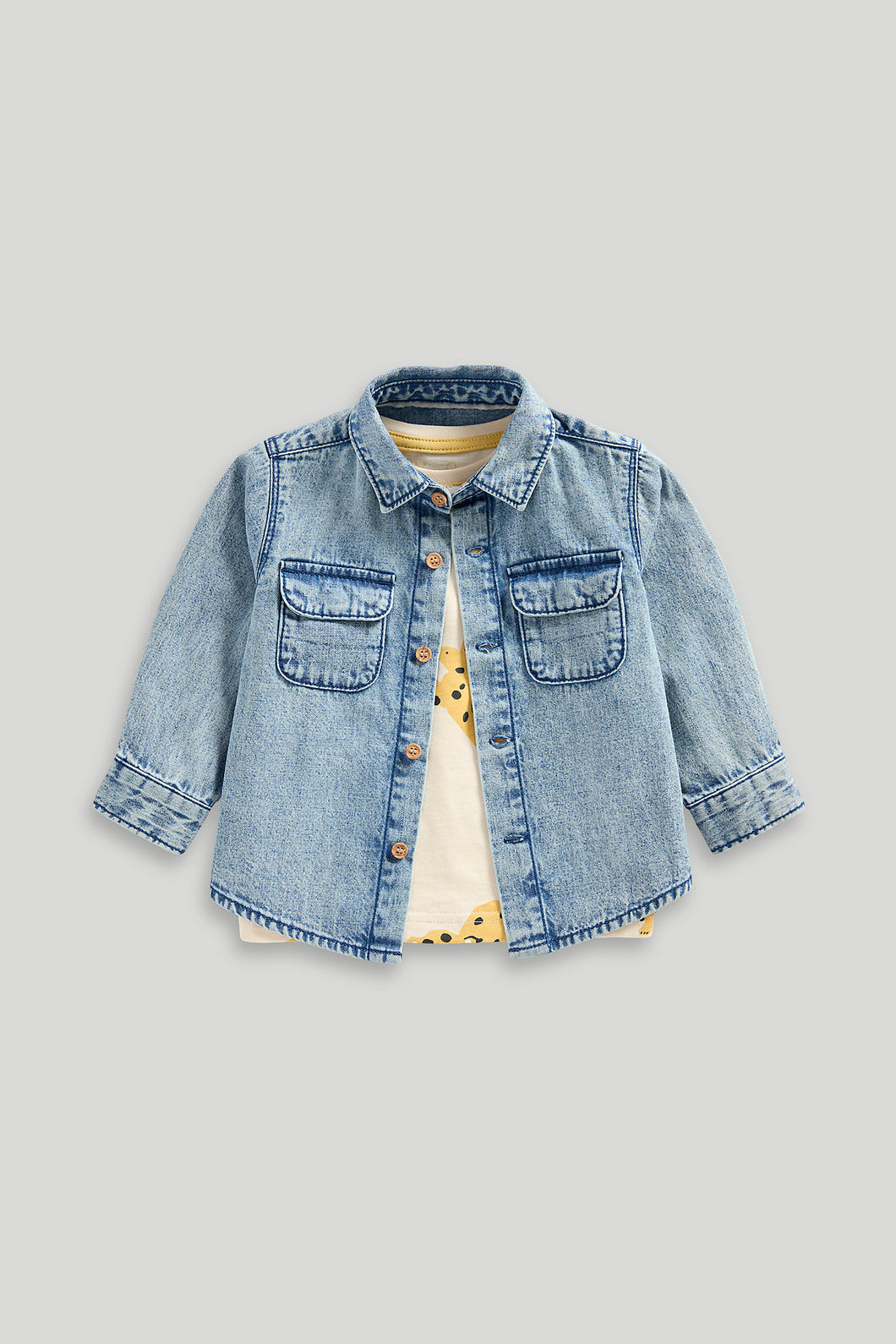Mothercare Denim Shirt and T-Shirt Set