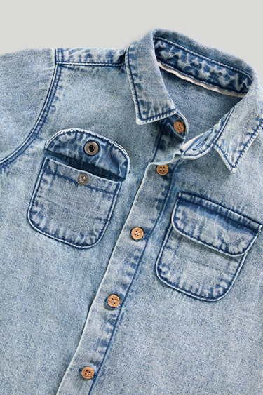 Mothercare Denim Shirt and T-Shirt Set