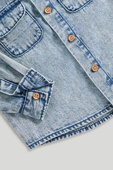 Mothercare Denim Shirt and T-Shirt Set