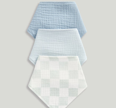 Mothercare Dribbler Bib Pk3 Muslin Boys