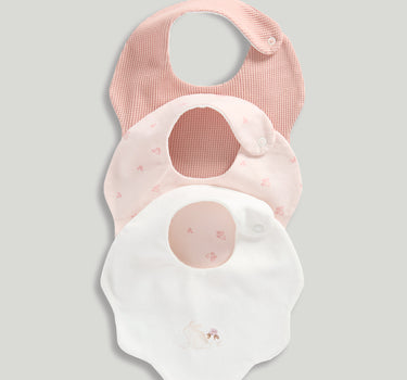 Mothercare Newborn Bib Pk3 Pink Clay