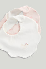 Load image into Gallery viewer, Mothercare Newborn Bib Pk3 Pink Clay
