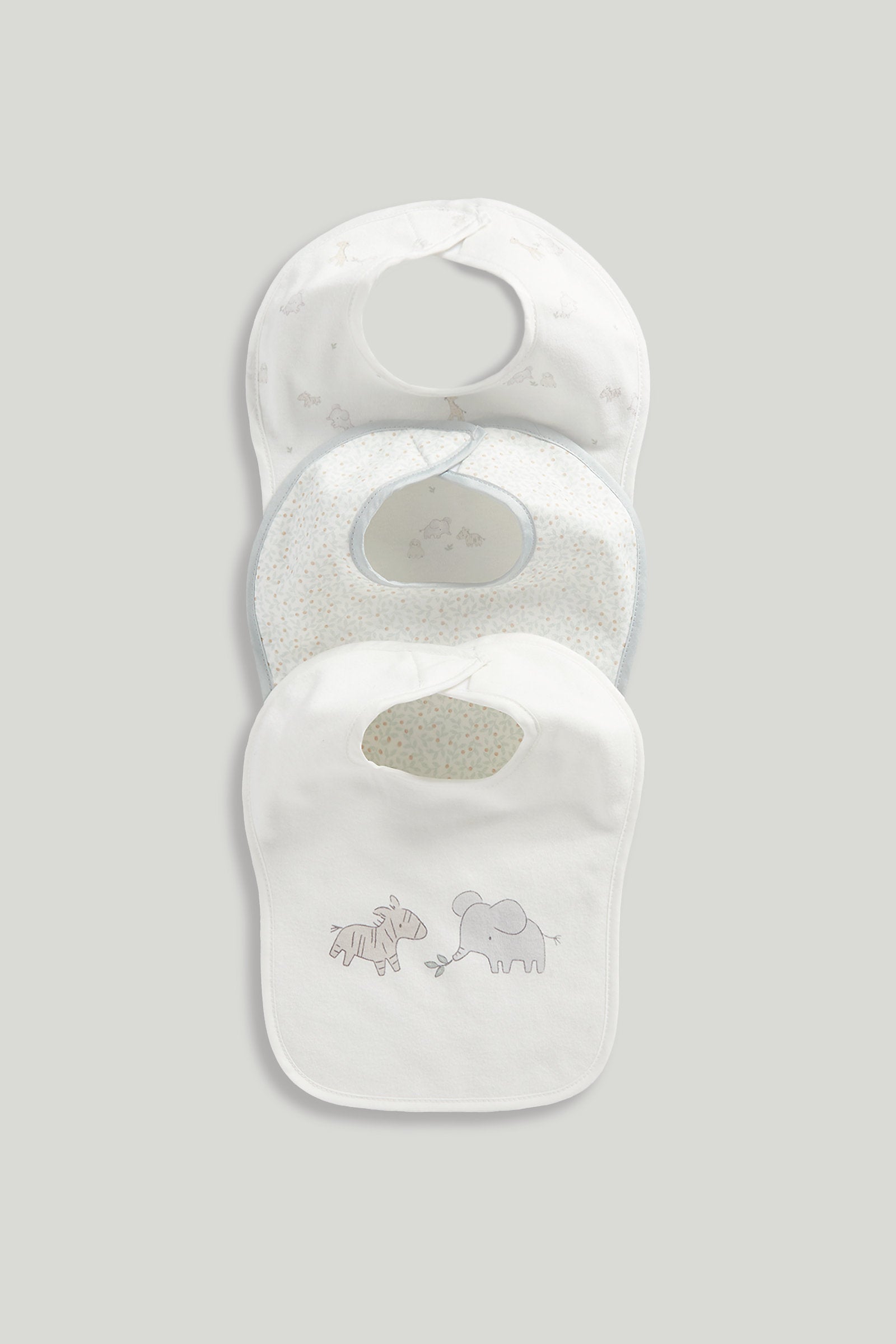 Mothercare Warm Neutrals Toddler Bibs Pk3