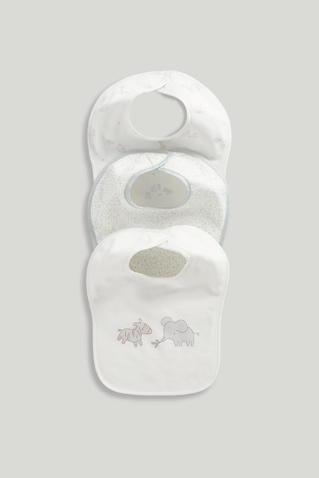 Mothercare Warm Neutrals Toddler Bibs Pk3
