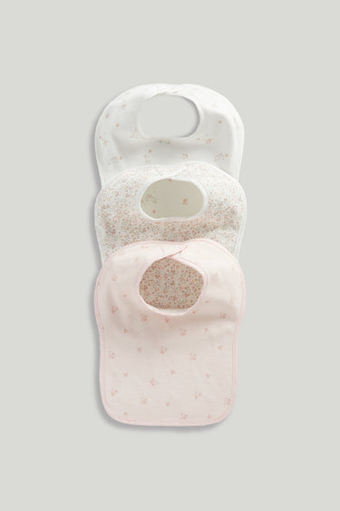 Mothercare Toddler Bib Pk3 Pink Clay