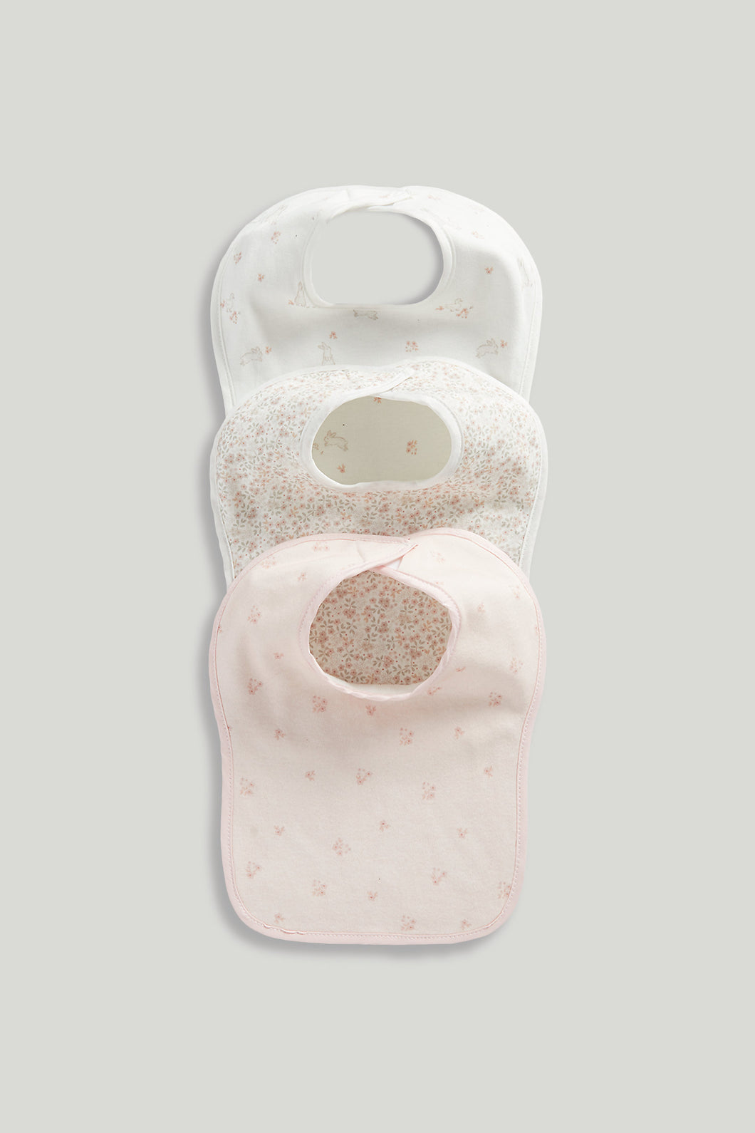 Mothercare Toddler Bib Pk3 Pink Clay