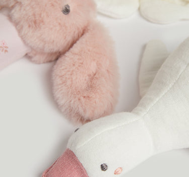 Mothercare Pink Clay Story Plush Rattle 3Pk