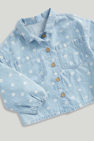 Mothercare Denim Blouse and Trousers Set