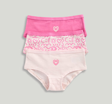 Mothercare Hearts Hipster Briefs - 3 Pack