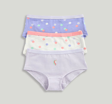 Mothercare Party Horse Hipster Briefs - 3 Pack
