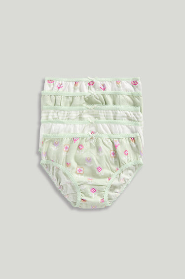 Mothercare Pixel Flower Briefs - 5 Pack