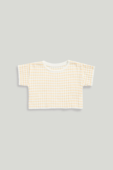 Mothercare Yellow Striped Knitted T-Shirt