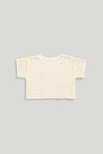 Load image into Gallery viewer, Mothercare Yellow Striped Knitted T-Shirt
