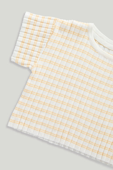Mothercare Yellow Striped Knitted T-Shirt