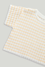 Load image into Gallery viewer, Mothercare Yellow Striped Knitted T-Shirt
