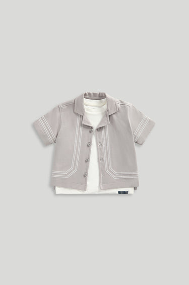 Mothercare Embroidered Shirt and T-Shirt Set