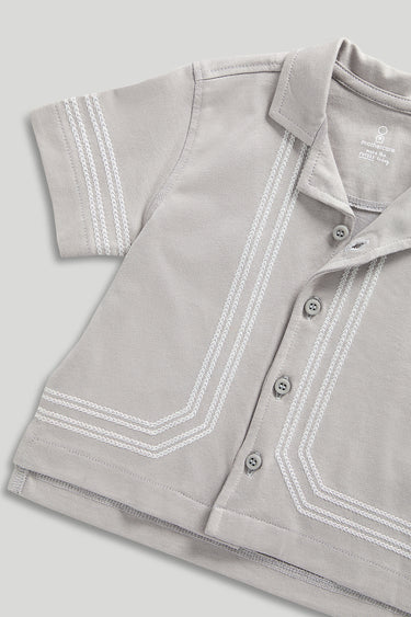 Mothercare Embroidered Shirt and T-Shirt Set