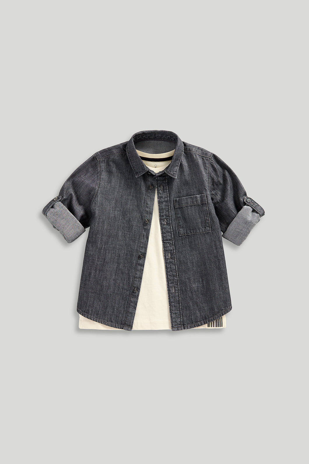 Mothercare Denim Shirt and T-Shirt Set