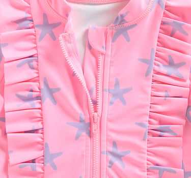 Mothercare Pink Frill Sunsafe UPF50+ Swimsuit