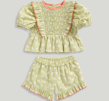 Mothercare Floral Blouse and Shorts Set