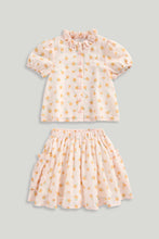 Load image into Gallery viewer, Mothercare Floral Blouse and Skirt Set
