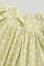 Load image into Gallery viewer, Mothercare Green Floral Dress
