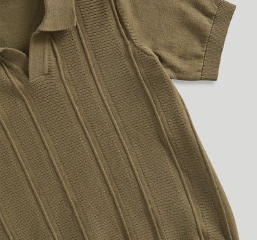 Mothercare Khaki Knitted Polo Shirt
