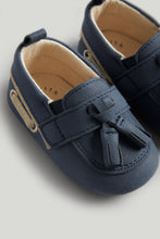 Load image into Gallery viewer, Mothercare Blue Baby Boat Shoes
