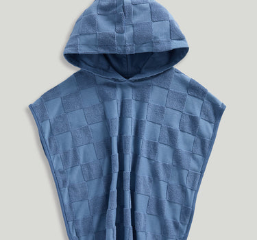 Mothercare Blue Checked Towelling Poncho