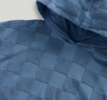 Mothercare Blue Checked Towelling Poncho