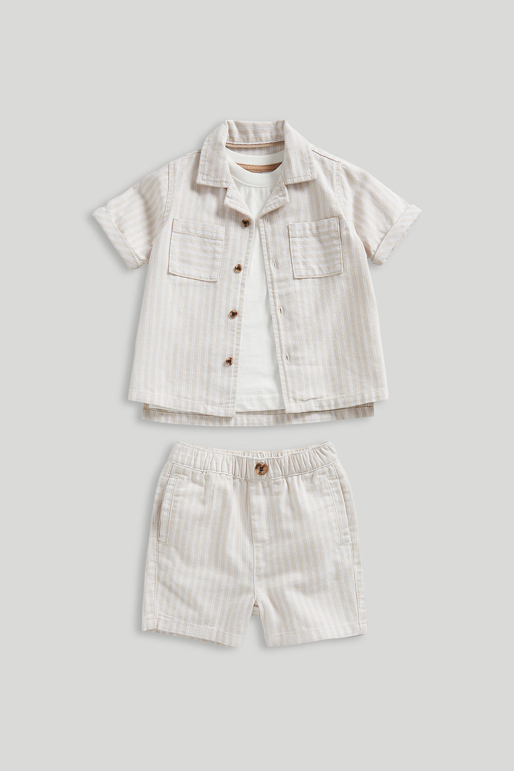 Mothercare Shirt, T-Shirt and Shorts Set