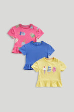 Load image into Gallery viewer, Mothercare 3 Pack Ice Cream T-Shirts
