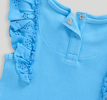 Mothercare 2 Pack Broderie Frill T-Shirts