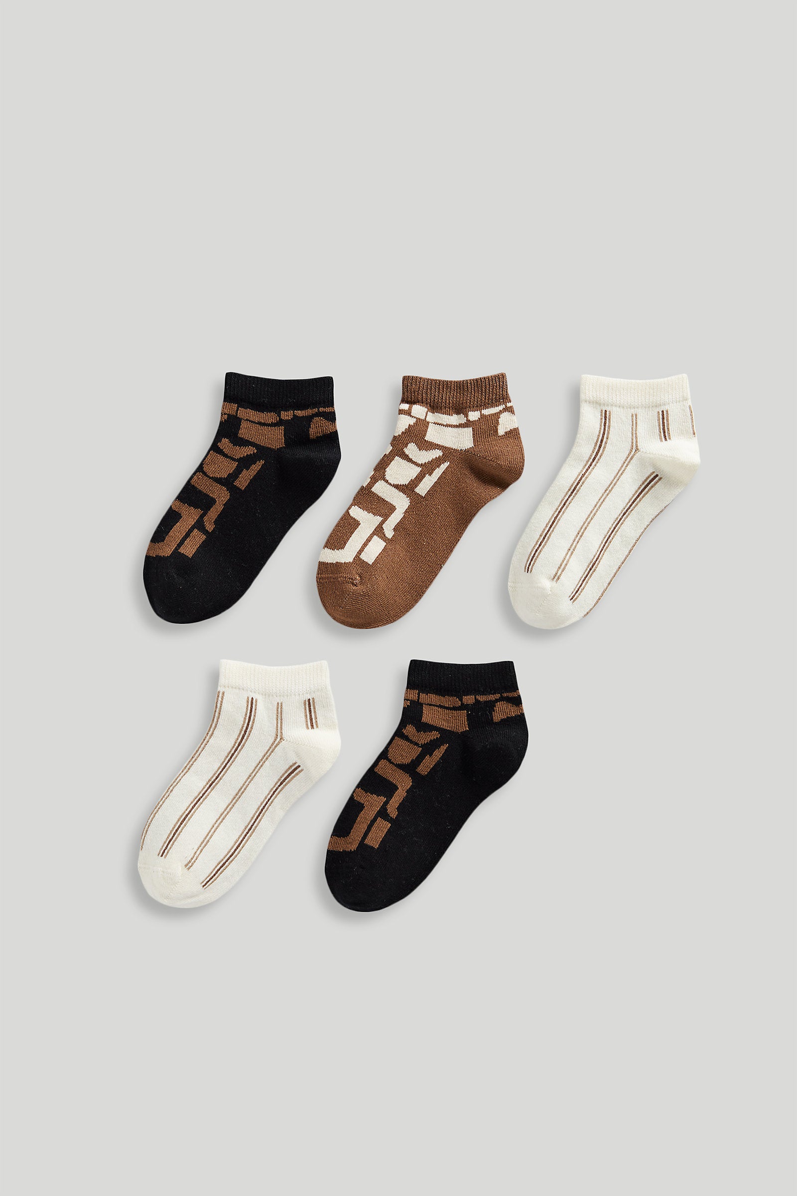 Mothercare 3 Pack Abstract Trainer Socks