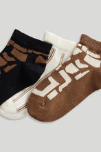 Load image into Gallery viewer, Mothercare 3 Pack Abstract Trainer Socks

