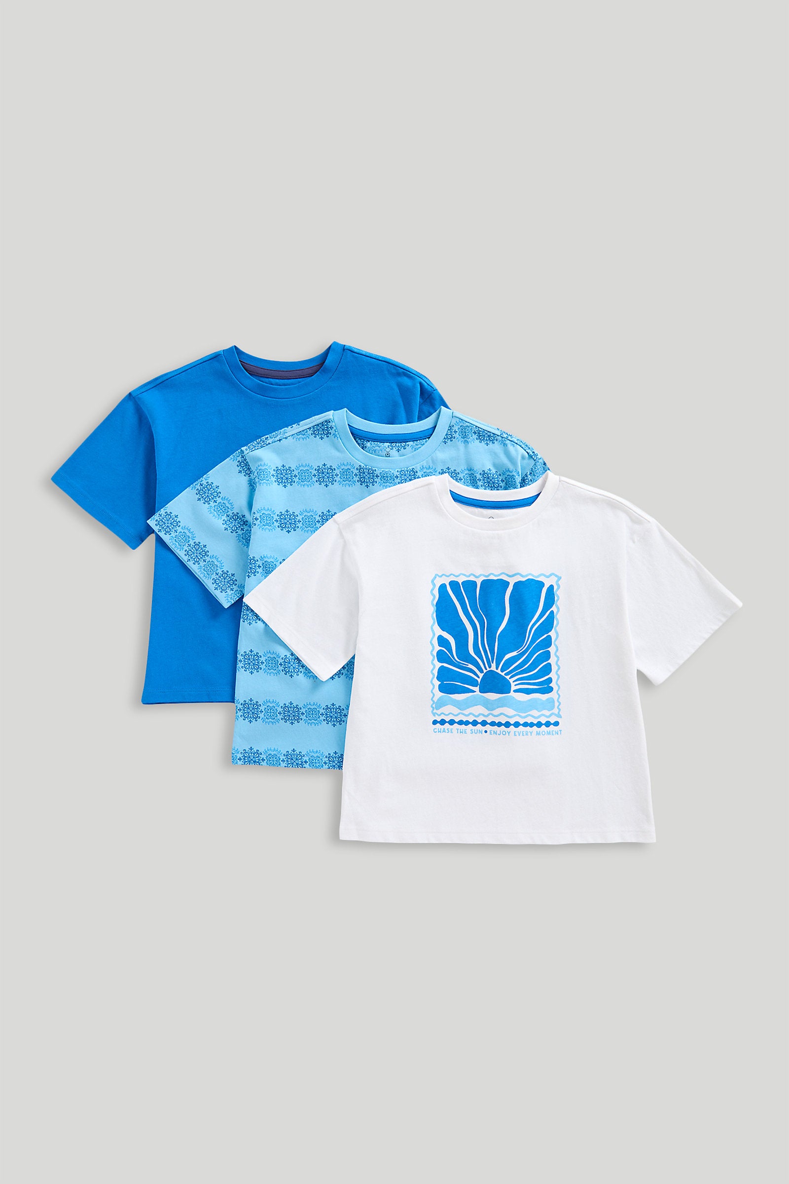 Mothercare Blue 3 Pack T-Shirts