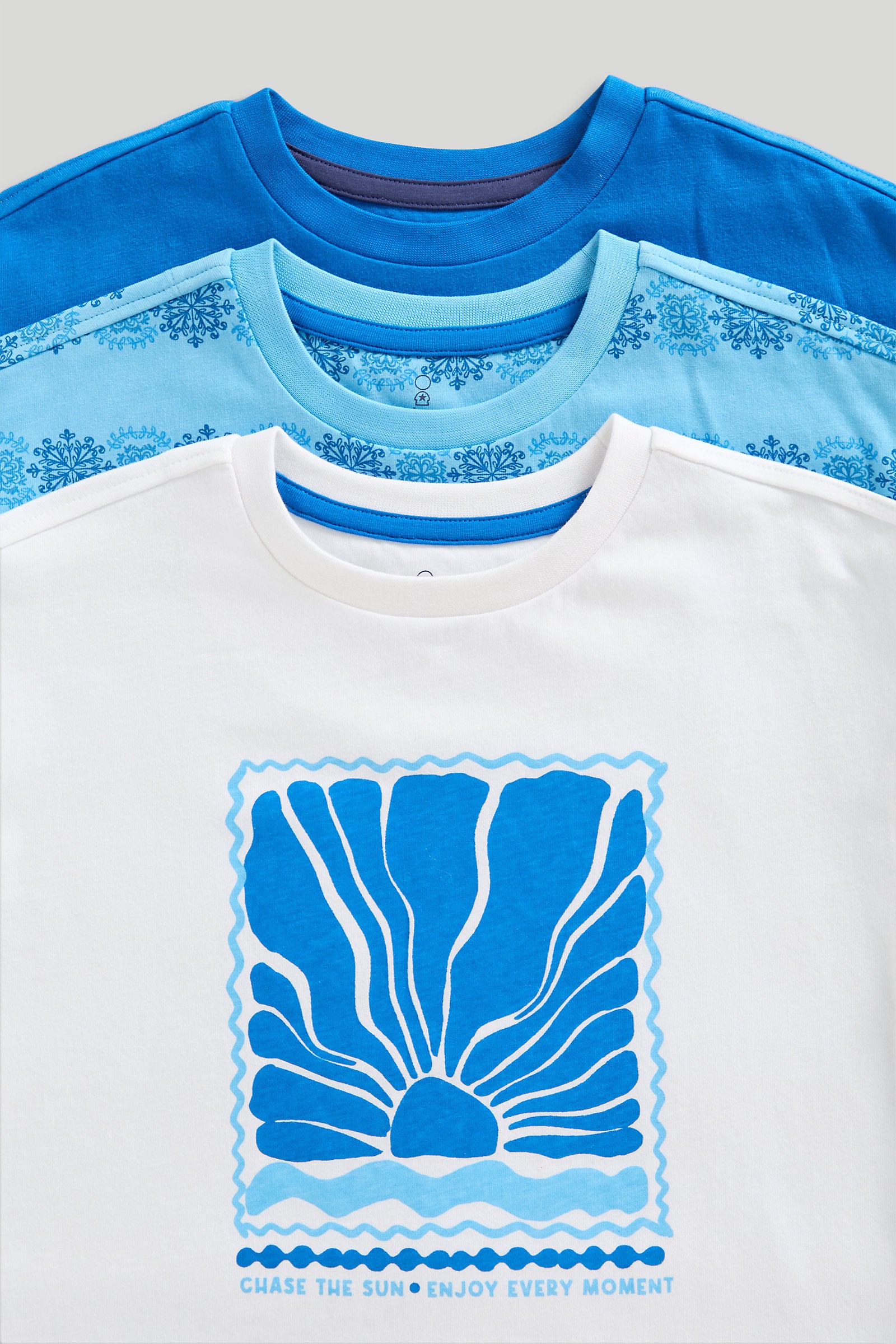 Mothercare Blue 3 Pack T-Shirts