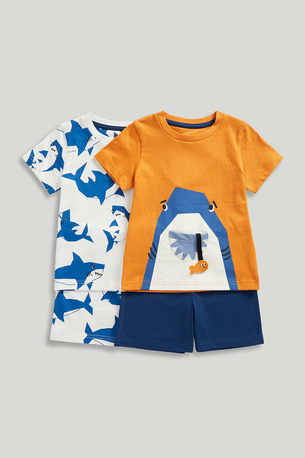 Mothercare Shark Short Pyjamas - 2 Pack